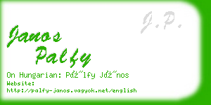 janos palfy business card